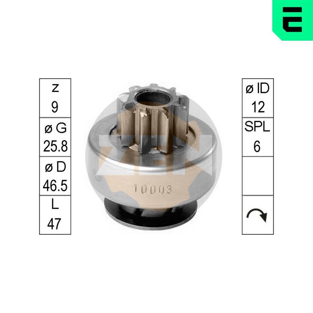 ERA Vrijwielaandrijving, starter ZN10003 ERA ZN10003 Vrijwielaandrijving, starter Opel Astra H Hatchback prijs