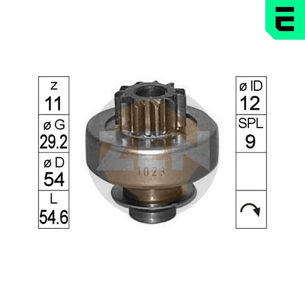 ERA Engrenagem de roda livre, motor de arranque ZN1023 ZN1023 Engrenagem de roda livre, motor de arranque FIAT FIORINO ERA