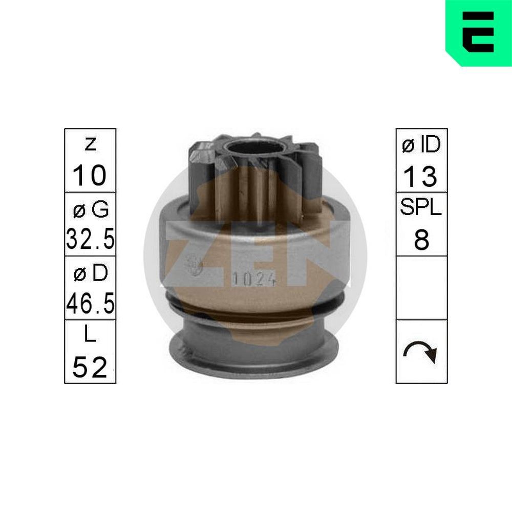 ERA Anlasserfreilauf ZN1024 ZN1024 ERA Freilaufgetriebe, Starter Mitsubishi Colt Z30 Kosten