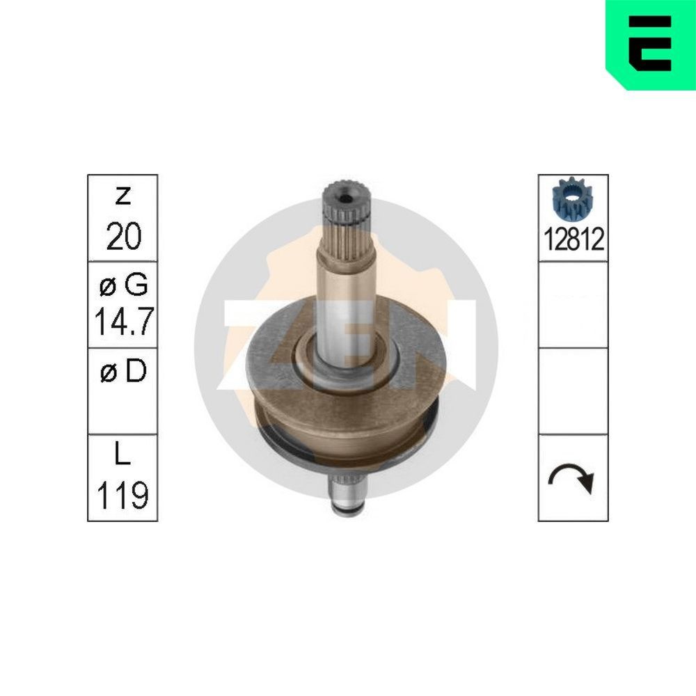 ERA Friløbsgear, starter ZN1047 ERA ZN1047 Mitsubishi Galant 3 Friløbsgear, starter originale pris