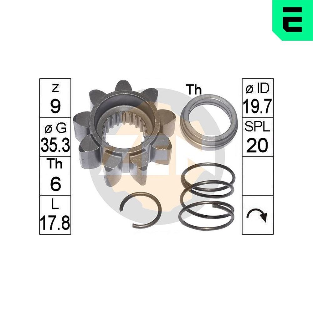 ERA Rondsel, startmotor ZN12659 ERA ZN12659 Vrijwielaandrijving, starter Hyundai H1 Starex prijs