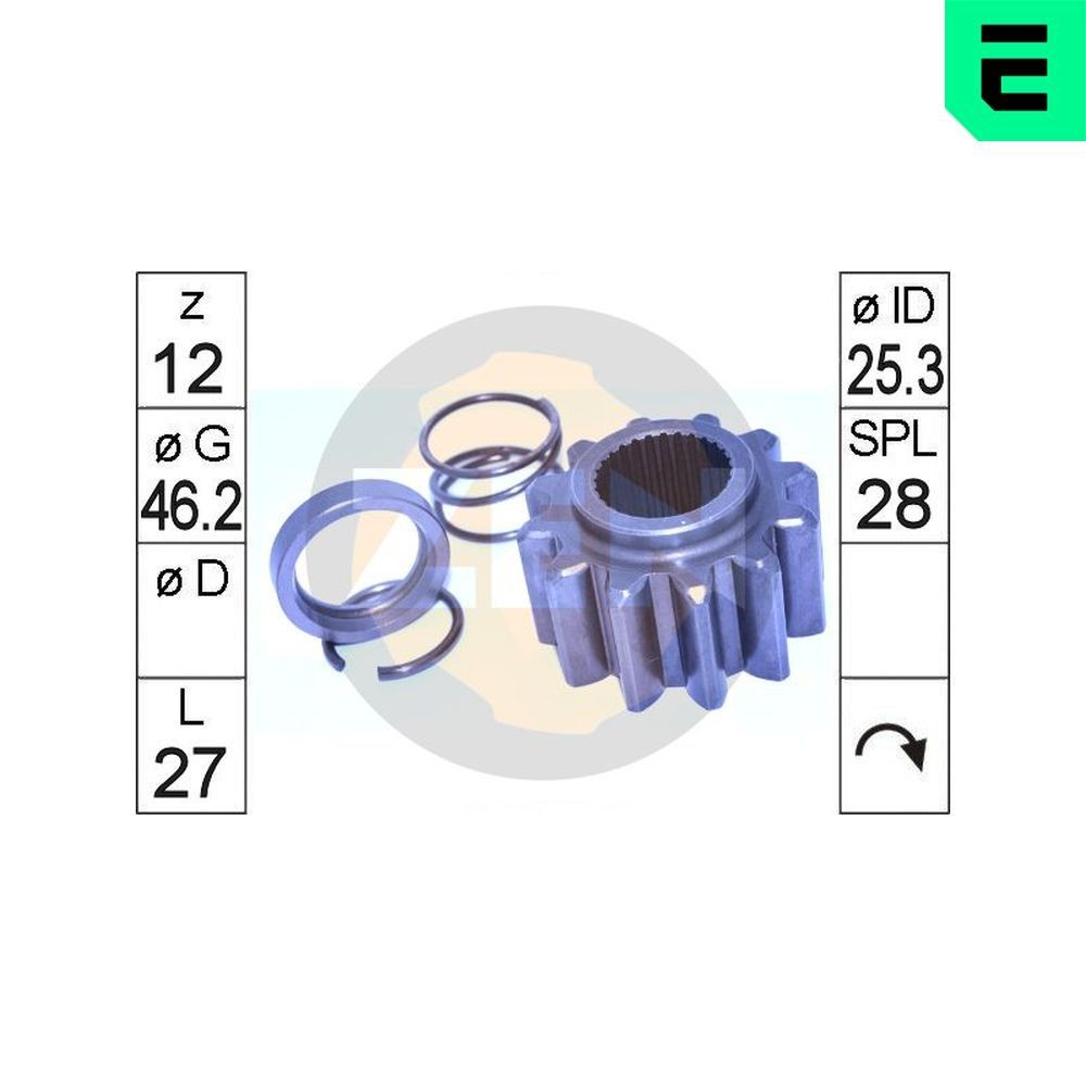 ERA Lite tannhjul, starter ZN13118 ERA ZN13118 Friløpsgir, starter Renault Rapid Van pris