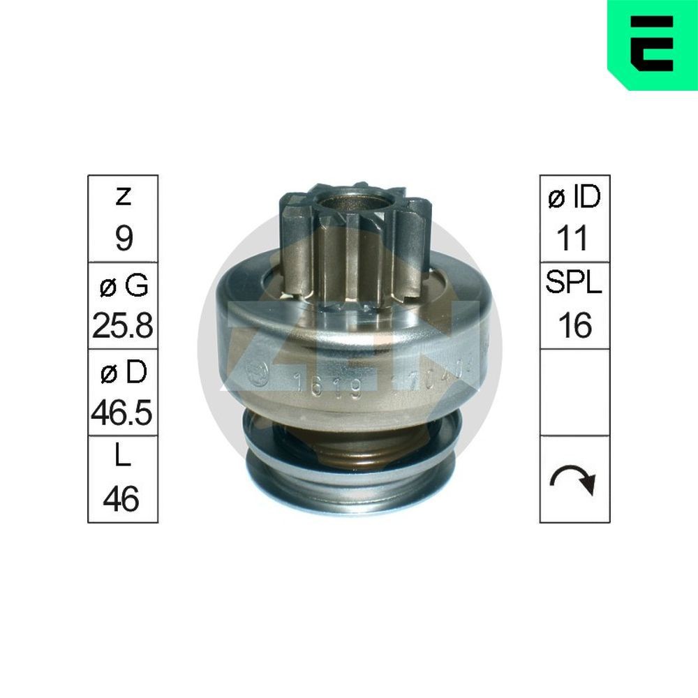 ERA Vrijwielaandrijving, starter ZN1619 ERA ZN1619 Vrijwielaandrijving, starter Opel Astra F prijs