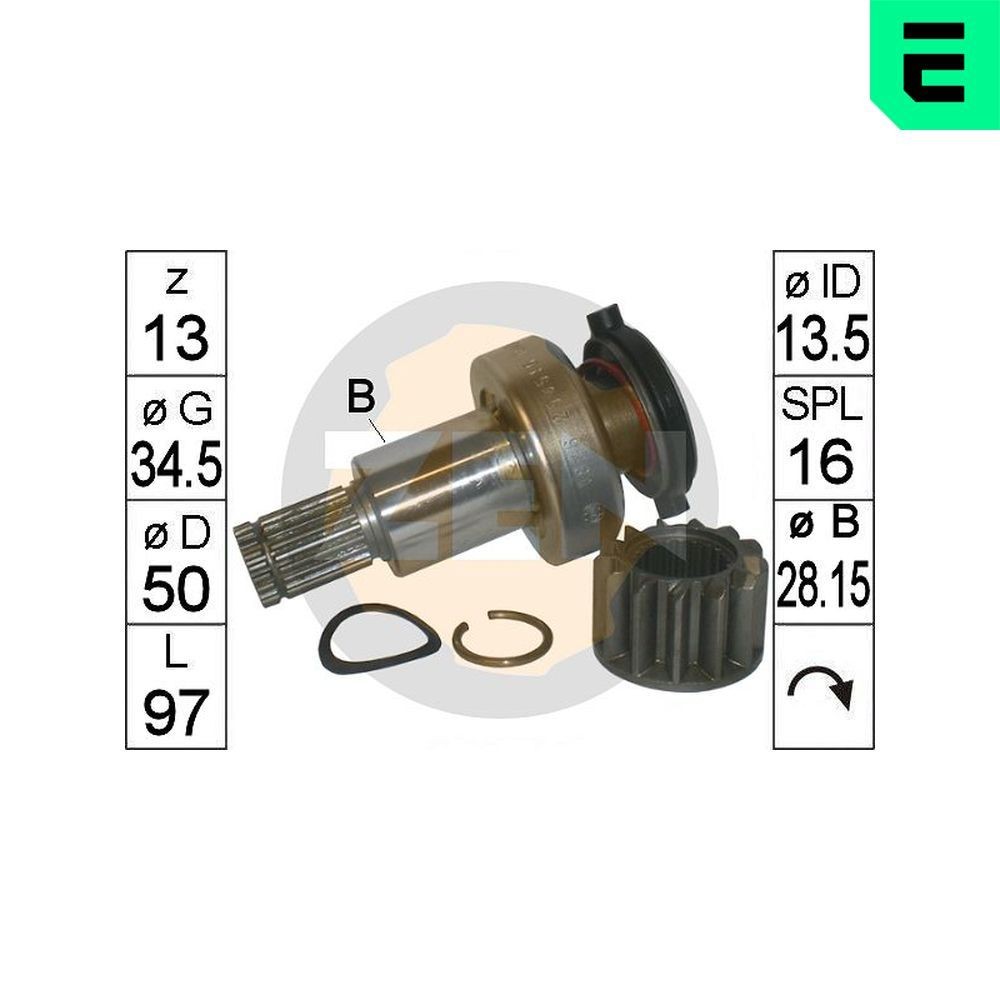 ERA Vrijwielaandrijving, starter ZN1826 ERA ZN1826 Vrijwielaandrijving, starter Seat Altea 5p1 prijs