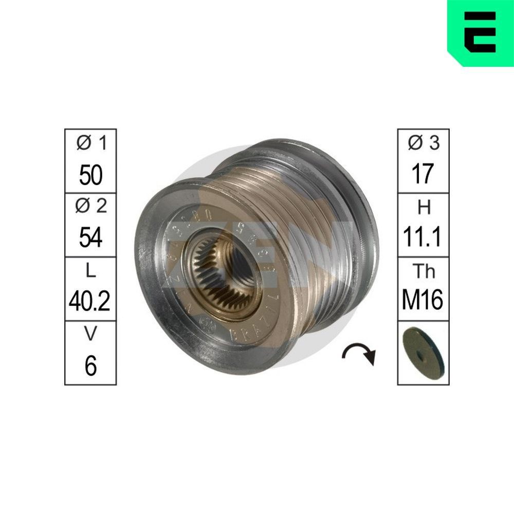 ERA Poulie roue libre, alternateur ZN5395 ZN5395 Poulie d'alternateur ERA MERCEDES-BENZ VITO