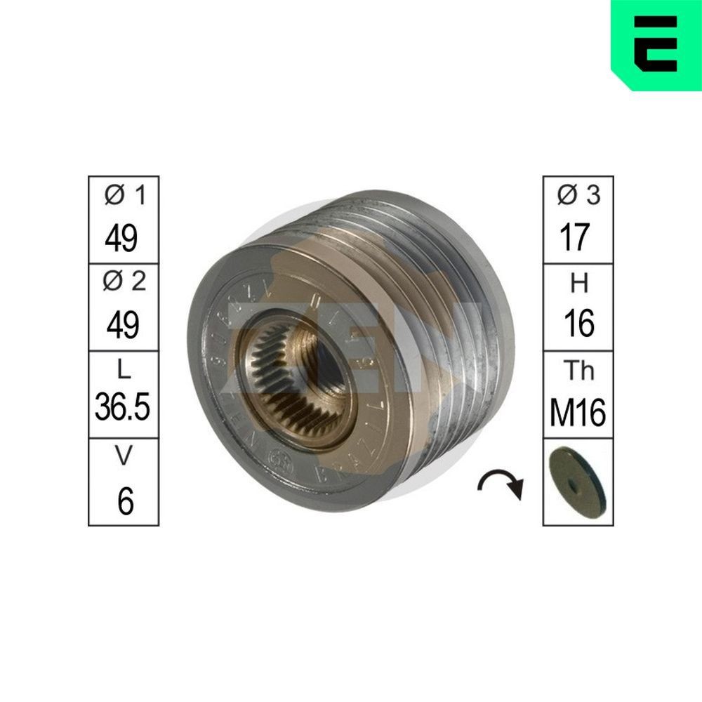 ERA Dynamopoelie ZN5410 Vrijloop poelie dynamo ERA SILVIA ZN5410 goedkoop