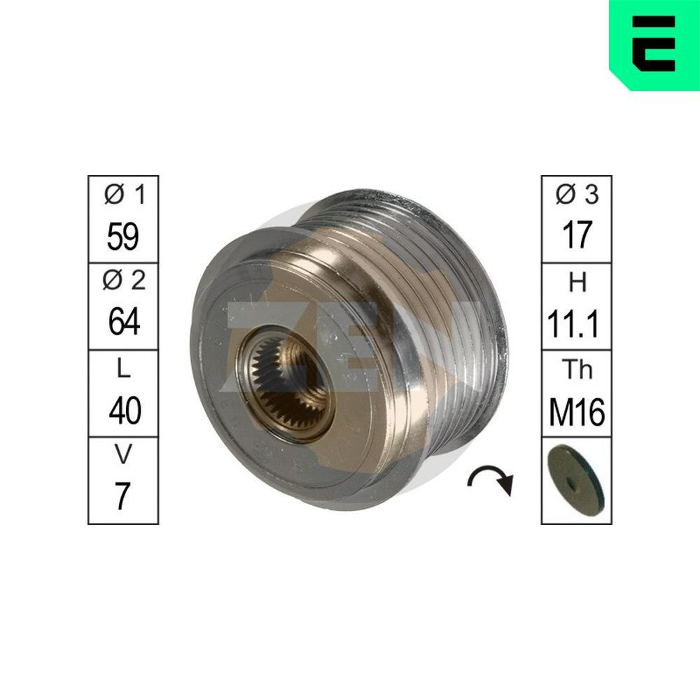 ERA Dispositivo ruota libera alternatore ZN5431 ZN5431 costo Puleggia alternatore ERA RENAULT ESPACE