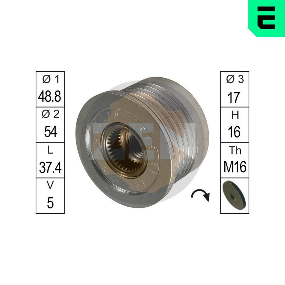 ERA Voľnobeżka alternátora ZN5432 ZN5432 Voľnobeżka alternátora MITSUBISHI 3000 GT ERA