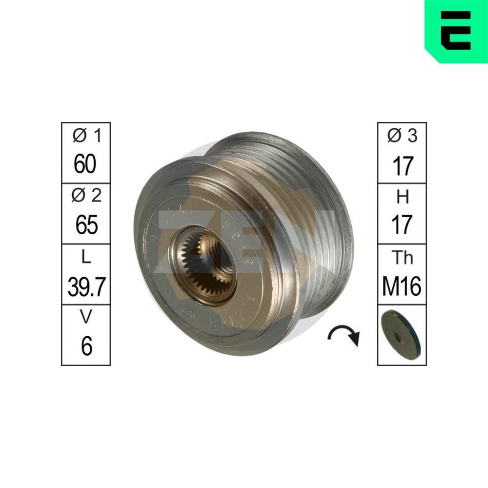 ERA Alternator Freewheel Clutch ZN5438 Mazda 121 ERA freewheel clutch alternator ZN5438