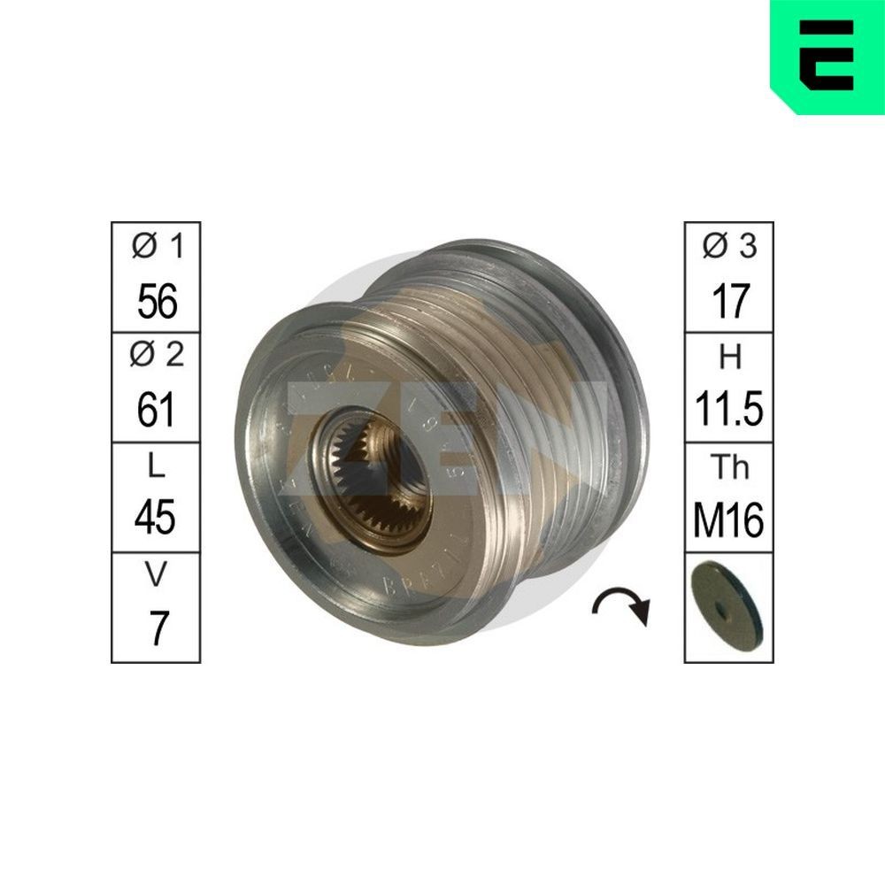 ERA Poulie roue libre, alternateur ZN5461 Poulie roue libre alternateur ERA VITO ZN5461 pas cher
