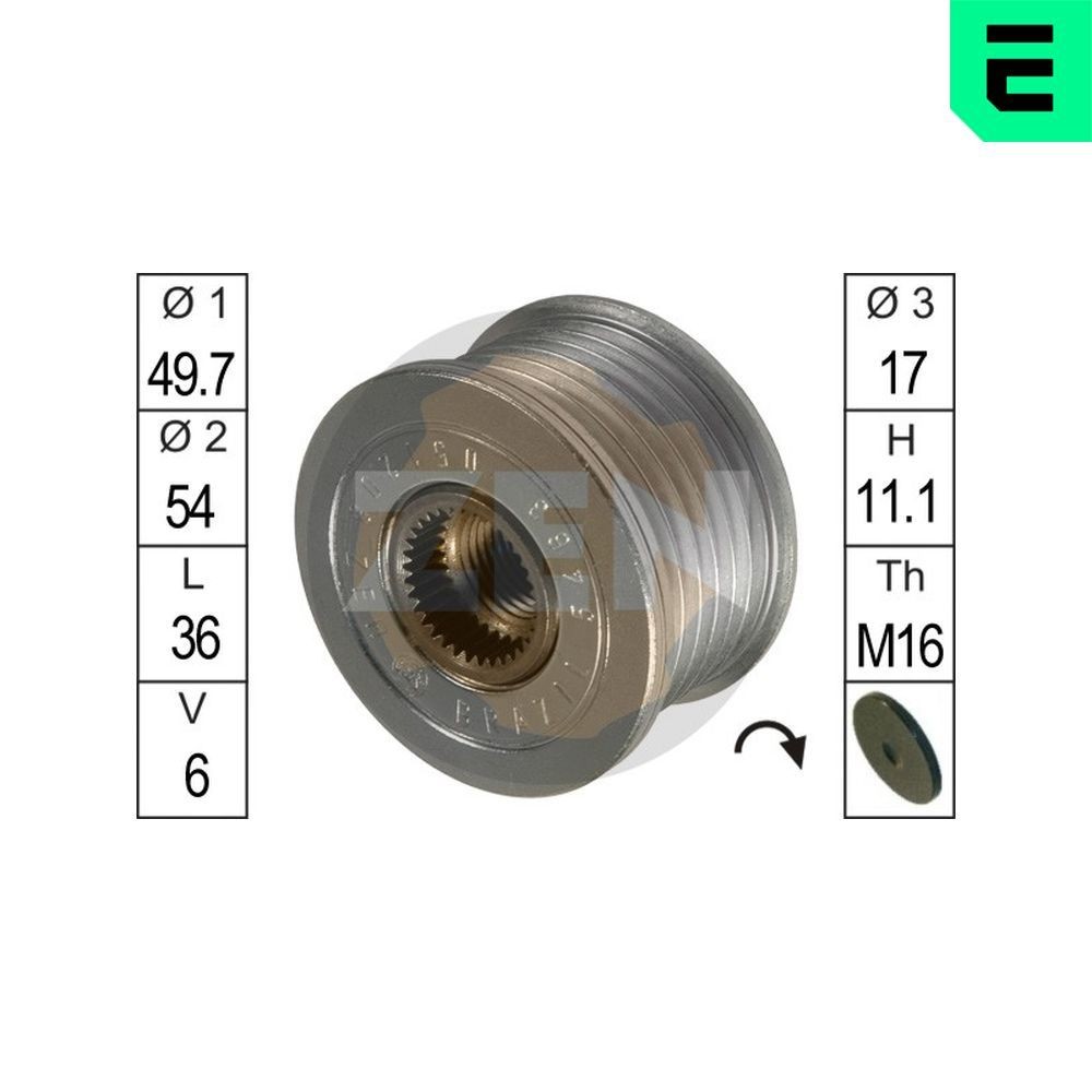 ERA Dynamopoelie ZN5463 ERA Vrijloop poelie dynamo SUZUKI ZN5463