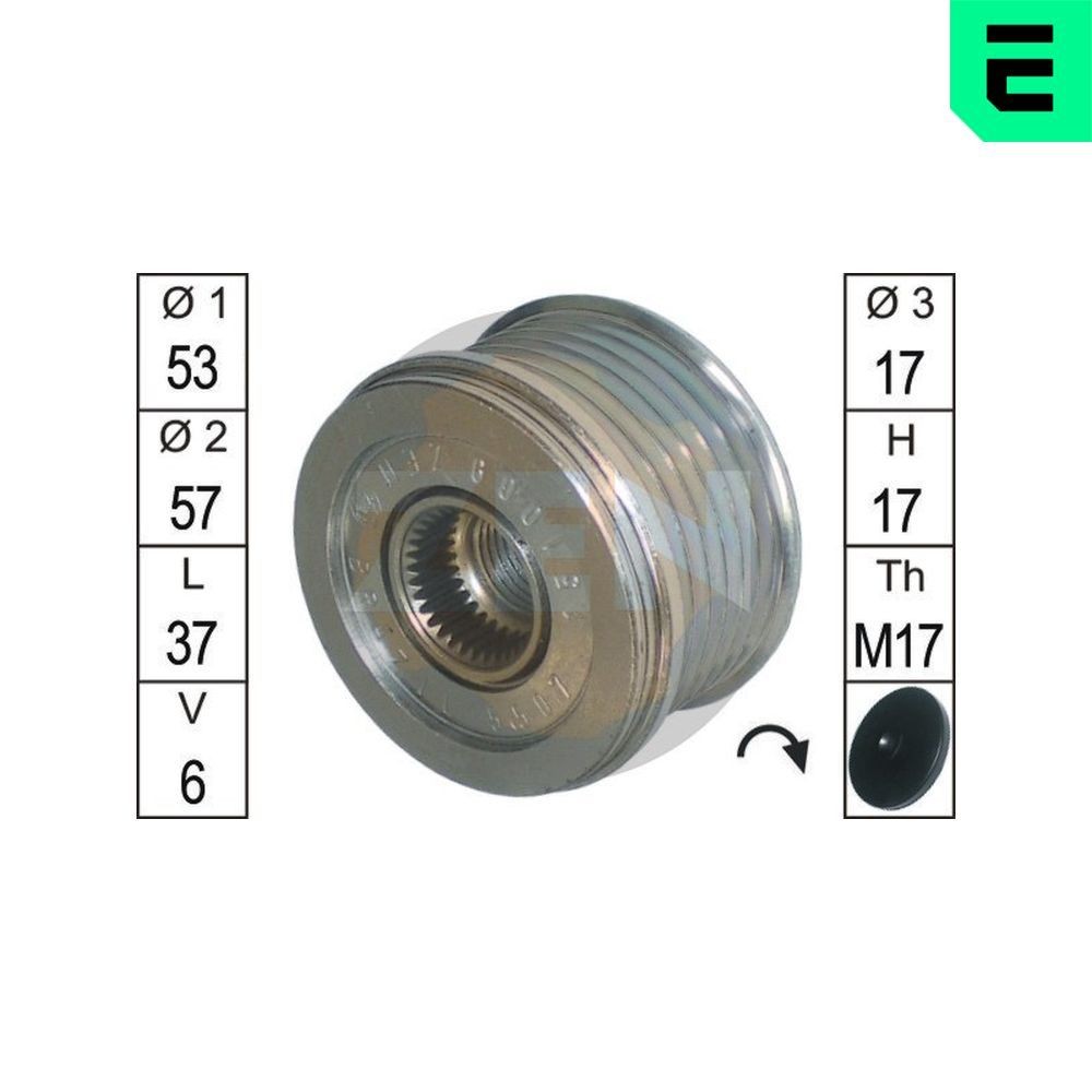 ERA Generatortomgang ZN5507 Frihjul dynamo ERA SEBRING ZN5507 billige