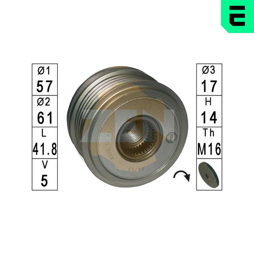 ERA Generatortomgang ZN5583 Frihjul dynamo ERA Chrysler SEBRING ZN5583