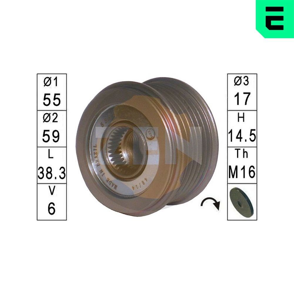 ERA Generator friløbskobling ZN5593 Generator friløbsremskive ERA ix35 ZN5593 billig