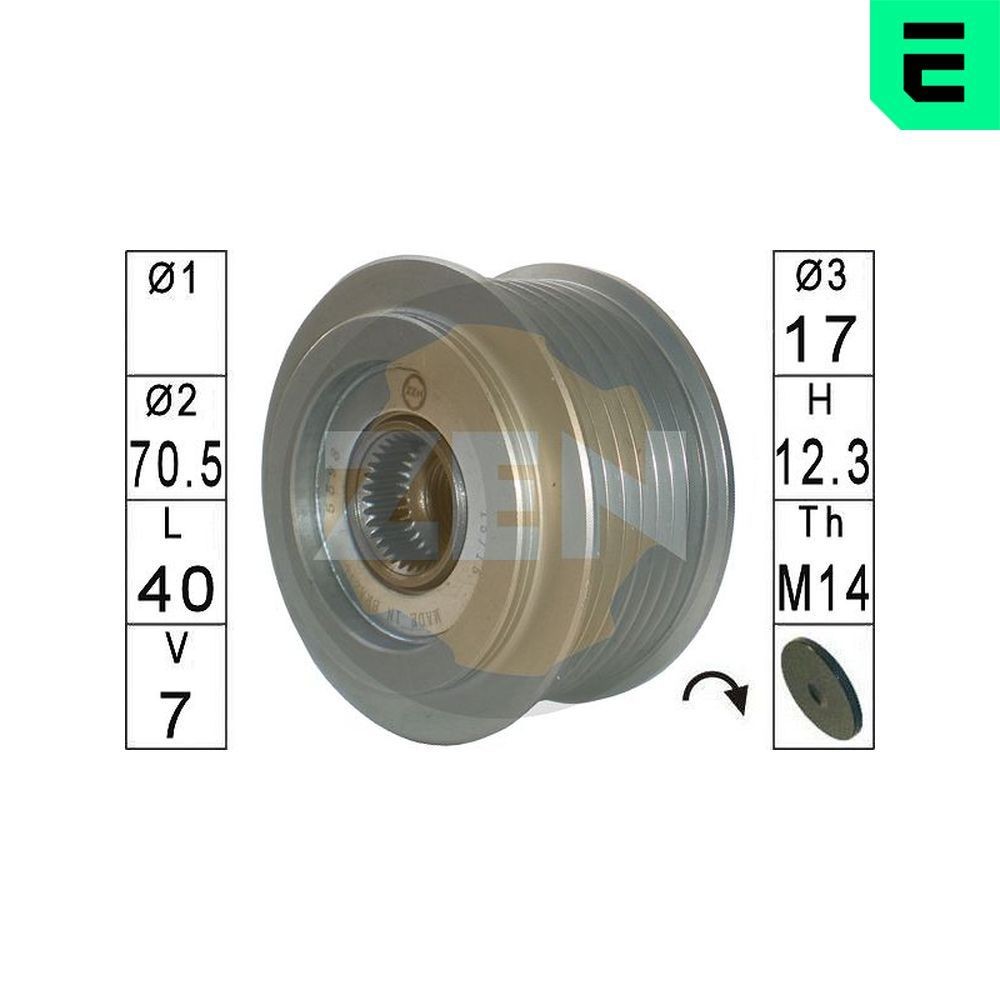 ERA Roda livre do alternador ZN5598 ERA ZN5598 Kits de reparação HONDA Prelude V (BB)