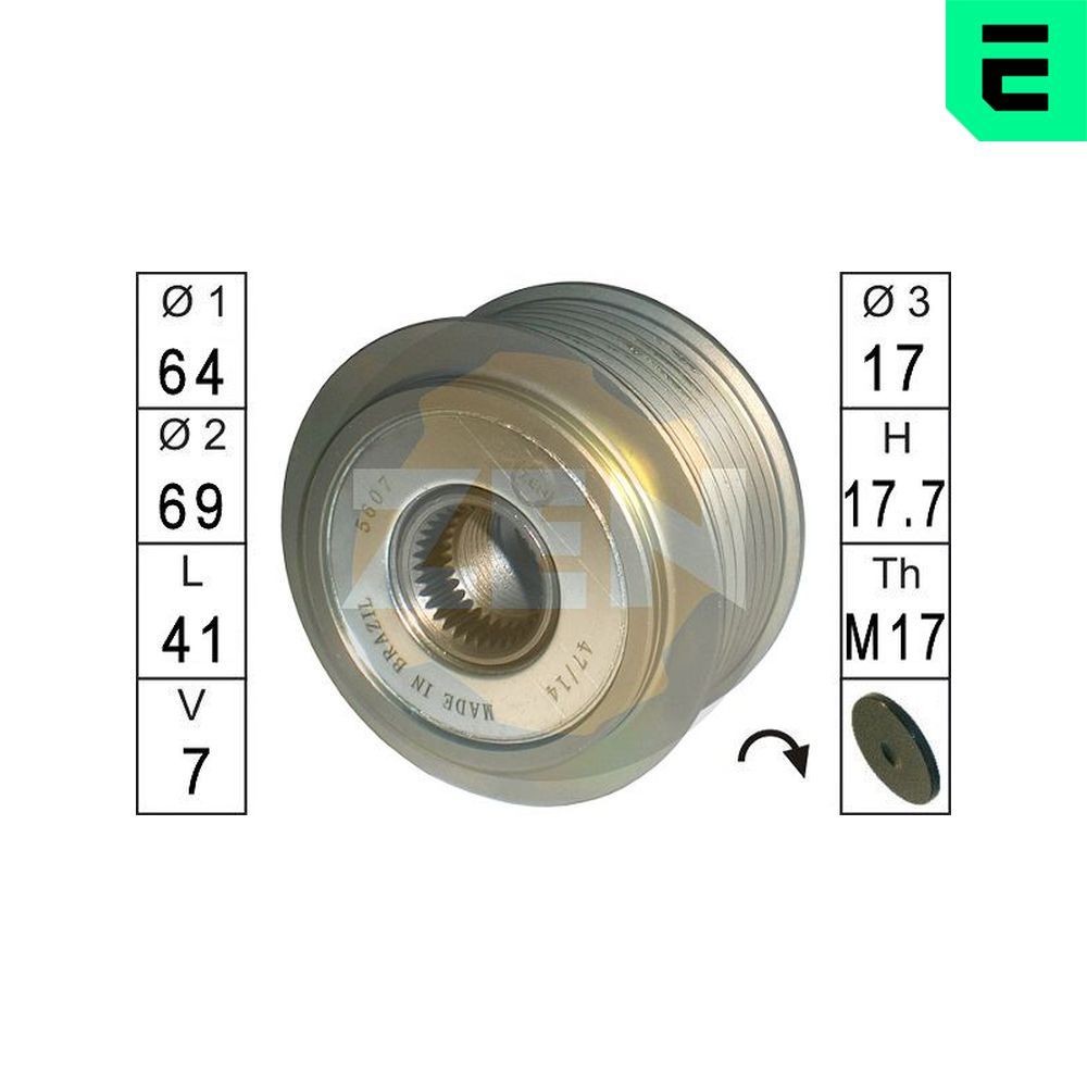 ERA Dispositivo ruota libera alternatore ZN5607 ZN5607 costo Ricambi alternatore NISSAN 350 Z ERA