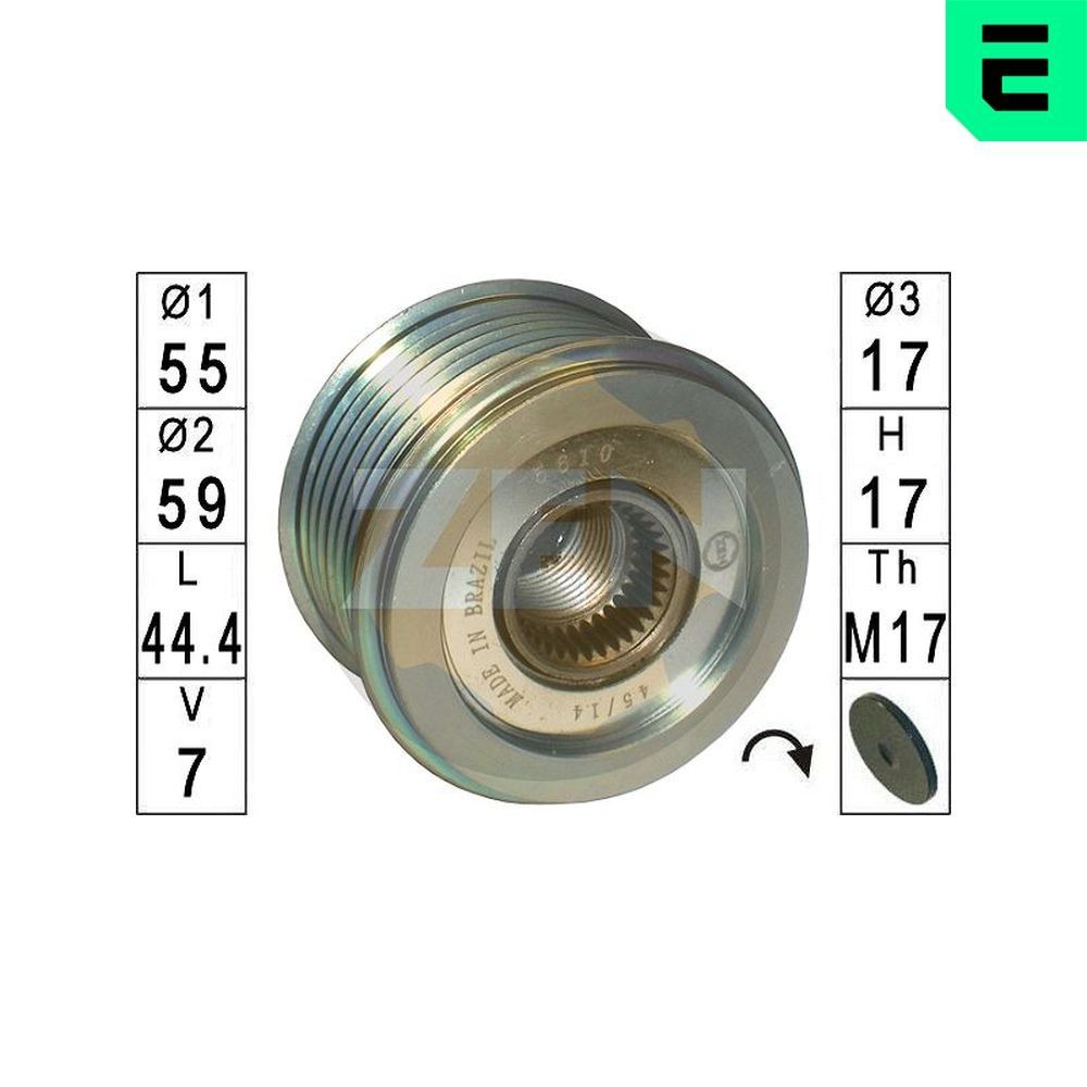 ERA Alternator Freewheel Clutch ZN5610 ZN5610 ERA freewheel clutch alternator for MAZDA 121