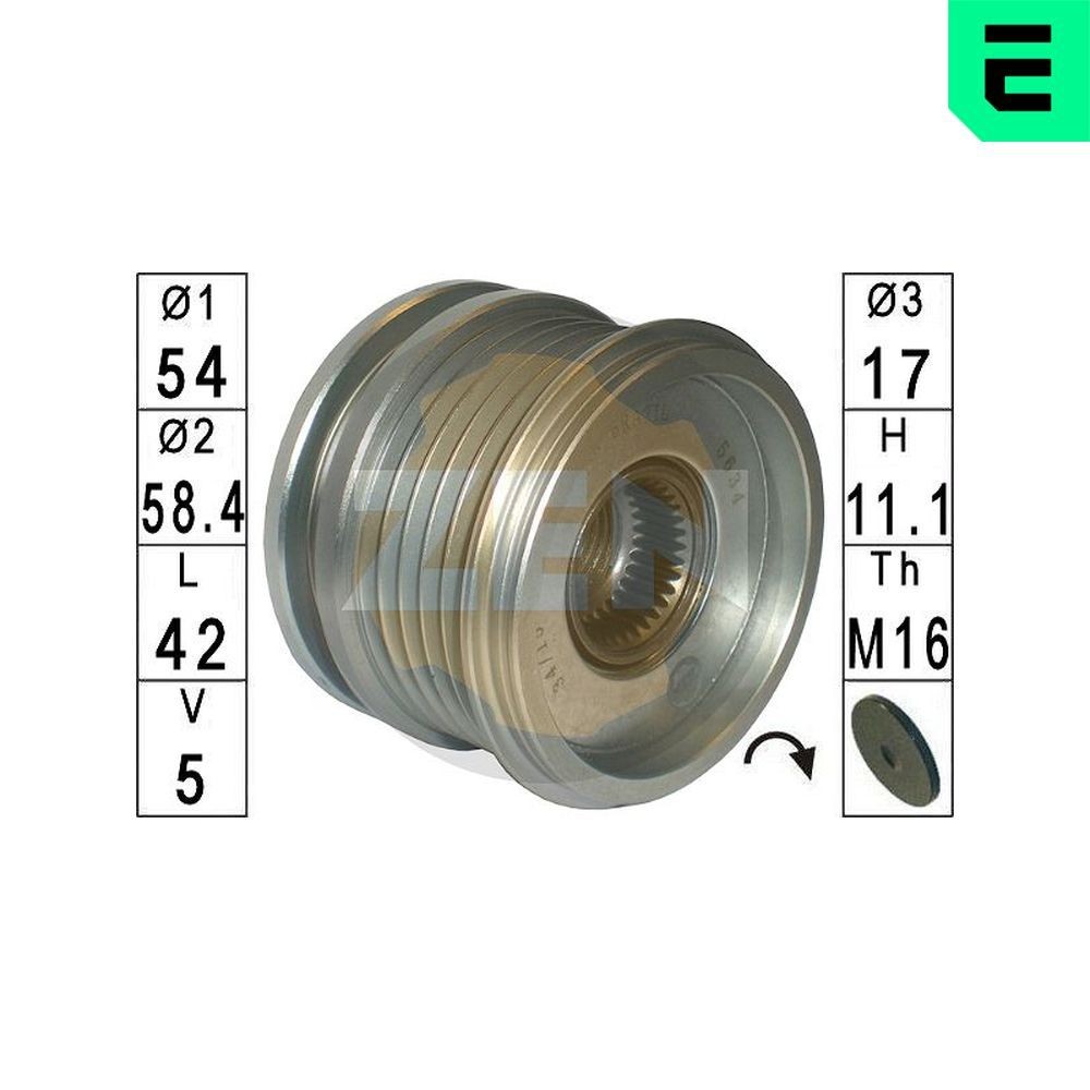 ERA Dynamopoelie ZN5634 ZN5634 Vrijloop poelie dynamo VOLVO 140 ERA