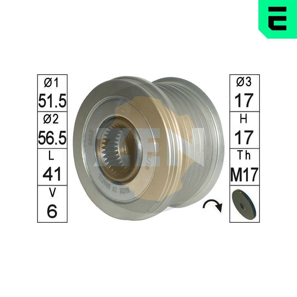 ERA Generator friløbskobling ZN5652 ZN5652 Generator friløbskobling SSANGYONG ACTYON ERA