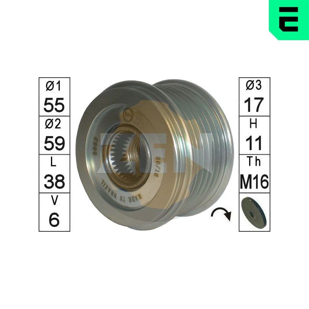 ERA Dispositivo ruota libera alternatore ZN5663 ZN5663 costo Puleggia alternatore ERA FIAT 124