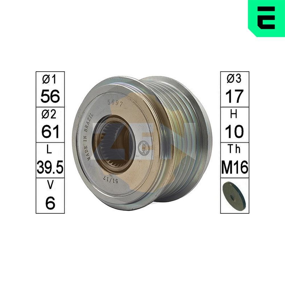 ERA Frihjulskoppling, generator ZN5697 ZN5697 ERA frihjul generator Audi R8