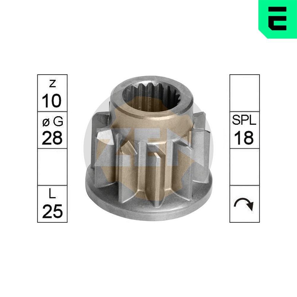 ERA Pinion, starter ZN9492 ZN9492 ERA freewheel gear, starter for VOLVO XC90