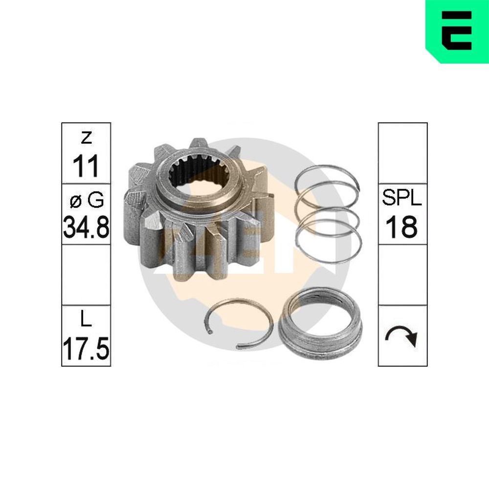 ERA Drev, startmotor ZN9495 ZN9495 ERA frihjulsväxel, startmotor PEUGEOT 205