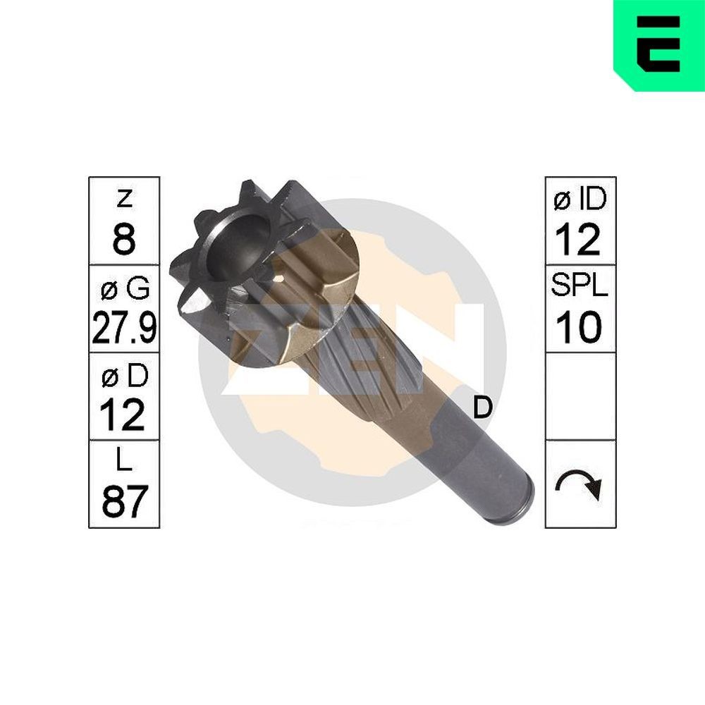 ERA Spidshjul, starter ZN9528 ZN9528 Friløbsgear, starter NISSAN MICRA ERA