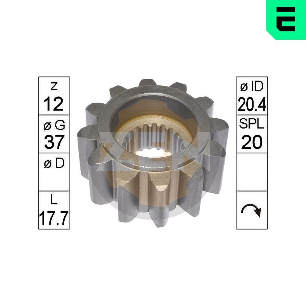 ERA Pinion, starter ZN9597 VOLVO XC90 ERA freewheel gear, starter ZN9597