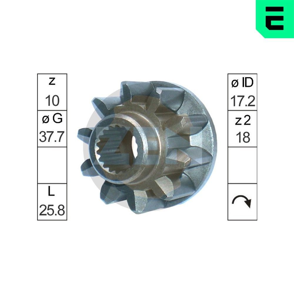 ERA Pinion, starter ZN9678 VOLVO XC90 ERA freewheel gear, starter ZN9678