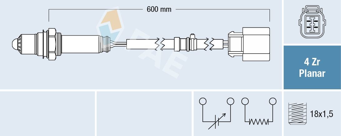 FAE Lambdasonde 77684 Lambda sensor FAE FR-V 77684 billig