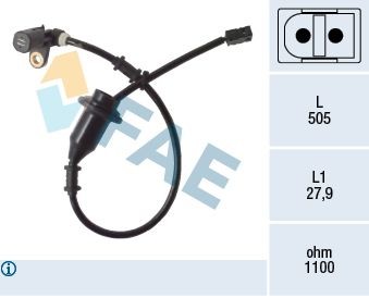 FAE Sensore ABS 78497 78497 Sensore ruota FAE Mercedes-Benz