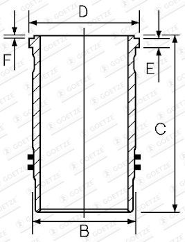 GOETZE ENGINE Chemise de cylindre 15-450790-00 GOETZE ENGINE 15-450790-00 Chemises de cylindre Mercedes Sprinter 4t prix