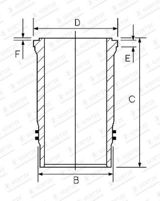 GOETZE ENGINE Chemise de cylindre 15-458110-00 GOETZE ENGINE 15-458110-00 Chemises de cylindre Mercedes Sprinter 4t d'origine prix