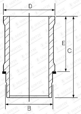 GOETZE ENGINE Canna cilindro 15-636600-00 GOETZE ENGINE 15-636600-00 Canna cilindro Maxus Camion pianale / Telaio prezzo