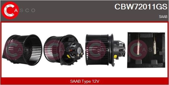 Interieurventilatie CASCO CBW72011GS CASCO CBW72011GS Ventilator voor het auto-interieur SAAB 9-5 2001