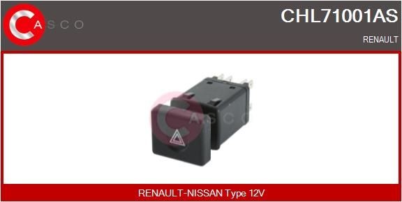 CASCO Alarmlicht schakelaar CHL71001AS CHL71001AS Waarschuwingsknipperlamp schakelaar CASCO RENAULT TRAFIC