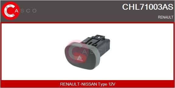 CASCO Interruptor piscas de emergência CHL71003AS CASCO CHL71003AS Interruptor piscas de emergência Audi 90 originais