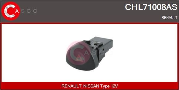 CASCO Διακόπτης φώτων έκτακτης ανάγκης CHL71008AS CHL71008AS Διακόπτης φώτων έκτακτης ανάγκης FIAT PANDA CASCO