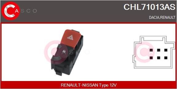 CASCO Avārijas gaismas signāla slēdzis CHL71013AS CASCO CHL71013AS Avārijas gaismas signāla slēdzis Dacia Sandero 2 orģinālās cena