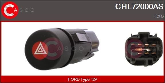 CASCO Katastrofeblinkkontakt CHL72000AS CASCO CHL72000AS Katastrofeblinkkontakt FORD Fiesta Mk3 Courier (F3L, F5L) billig