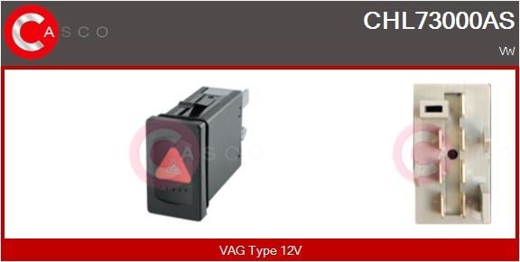 CASCO Alarmlicht schakelaar CHL73000AS Waarschuwingsknipperlamp schakelaar CASCO PASSAT CHL73000AS goedkoop