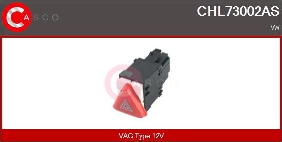 CASCO Varningsblinkers knapp CHL73002AS CHL73002AS CASCO brytare, varningsblinkljus KIA VENGA