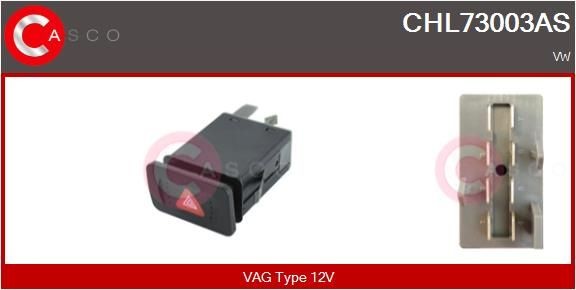 CASCO Alarmlicht schakelaar CHL73003AS CHL73003AS Waarschuwingsknipperlamp schakelaar Volkswagen PASSAT CASCO