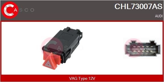 CASCO Διακόπτης φώτων έκτακτης ανάγκης CHL73007AS Διακόπτης φώτων έκτακτης ανάγκης DACIA CASCO CHL73007AS