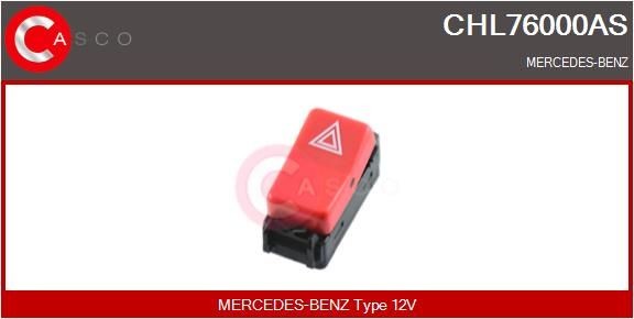 CASCO Alarmlicht schakelaar CHL76000AS CHL76000AS Waarschuwingsknipperlamp schakelaar MERCEDES-BENZ C-Klasse CASCO