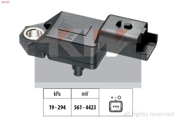 KW Ladedrucksensor 493 384 Sensor, Ladedruck KW Toyota VERSO 493 384