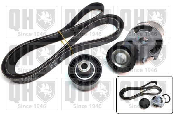 QUINTON HAZELL Jogo de correias trapezoidais estriadas QDK67 Kit de correias trapezoidais estriadas QUINTON HAZELL MAZDA QDK67