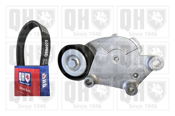 V-Ribbed Belt Set QUINTON HAZELL QDK68 QUINTON HAZELL QDK68 2009 MAZDA 2 poly v-belt kit replacement