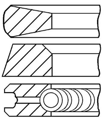 Jeu de segments de pistons GOETZE ENGINE 08-105500-00 GOETZE ENGINE 08-105500-00 Segment de piston LADA NIVA 2003